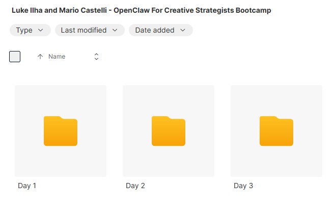openclaw-for-creative-strategists-bootcamp-luke-ilha-mario-castelli1